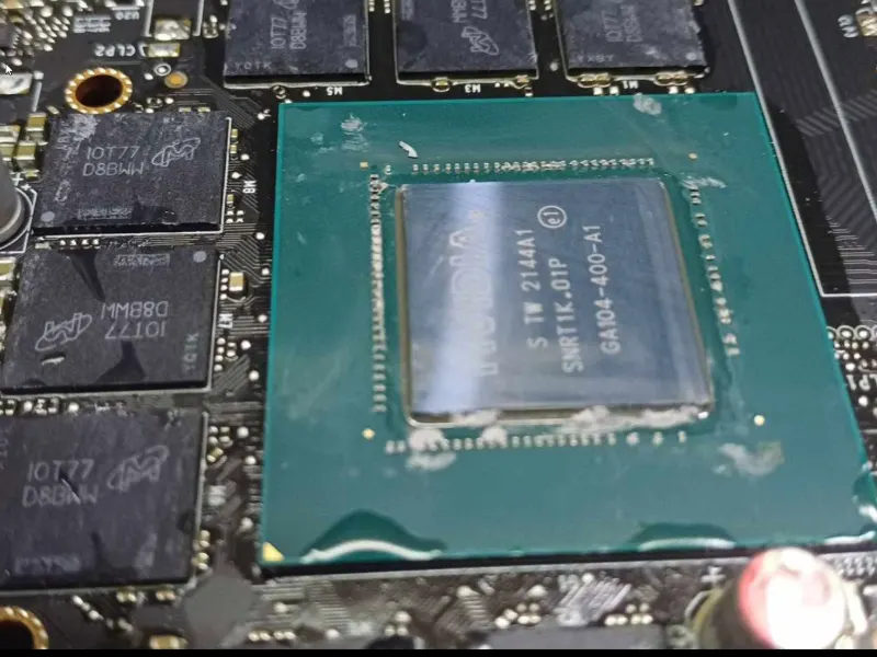NVIDIA GPU чип на матична плоча