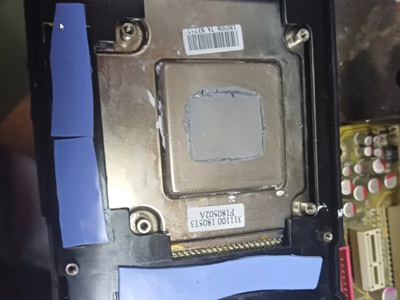 CPU socket before cleaning